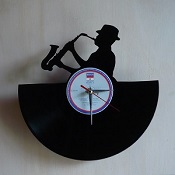 Disque Vinyle découpé objet Décoration Vintage horloge The Beatles